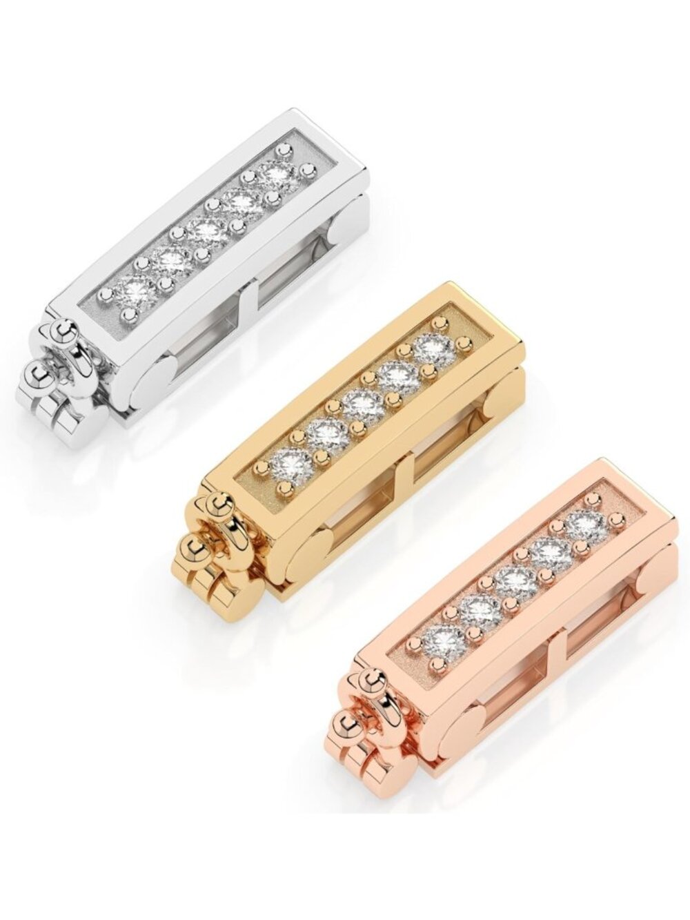 3pc Necklace Shortener Set for Thin Chains - Gold, Silver & Rose Gold Clasps